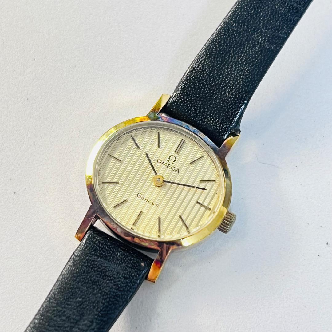 稼働 オメガ OMEGA 手巻き 機械式 オーバル 稼働 レア レディース