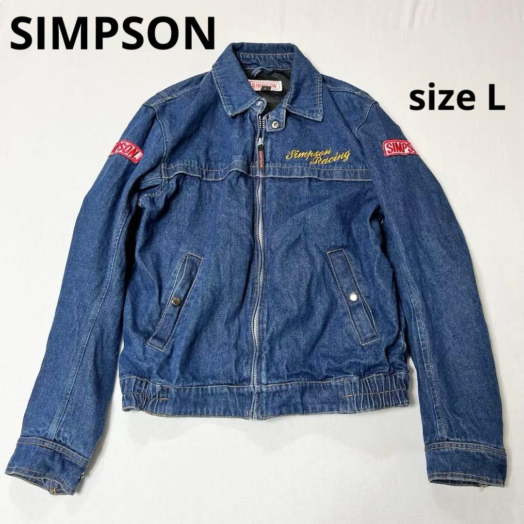 SIMPSON シンプソン デニムジャケット 刺繍 インディゴ ジップアップ