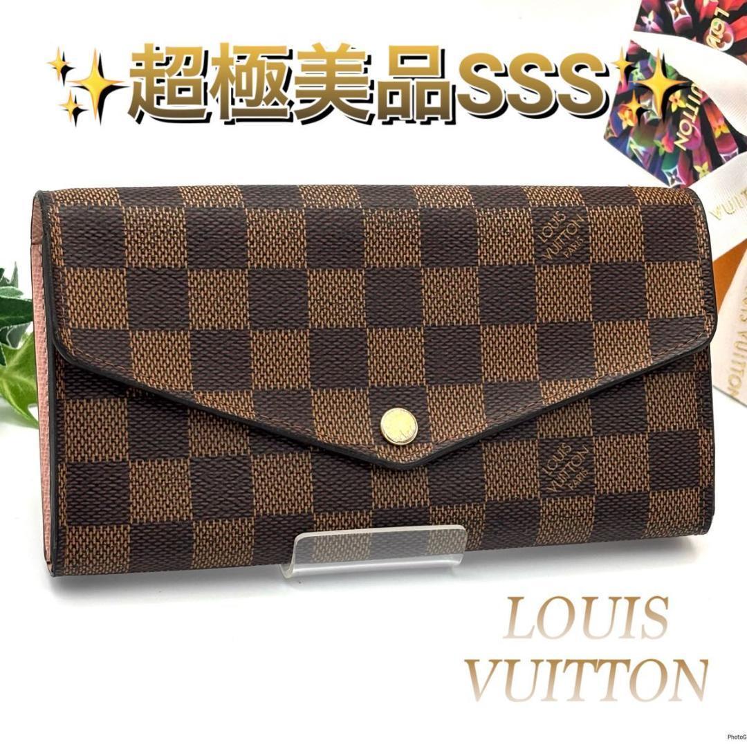 ルイヴィトン ダミエ ポルトフォイユ サラ ローズバレリーヌ 長財布