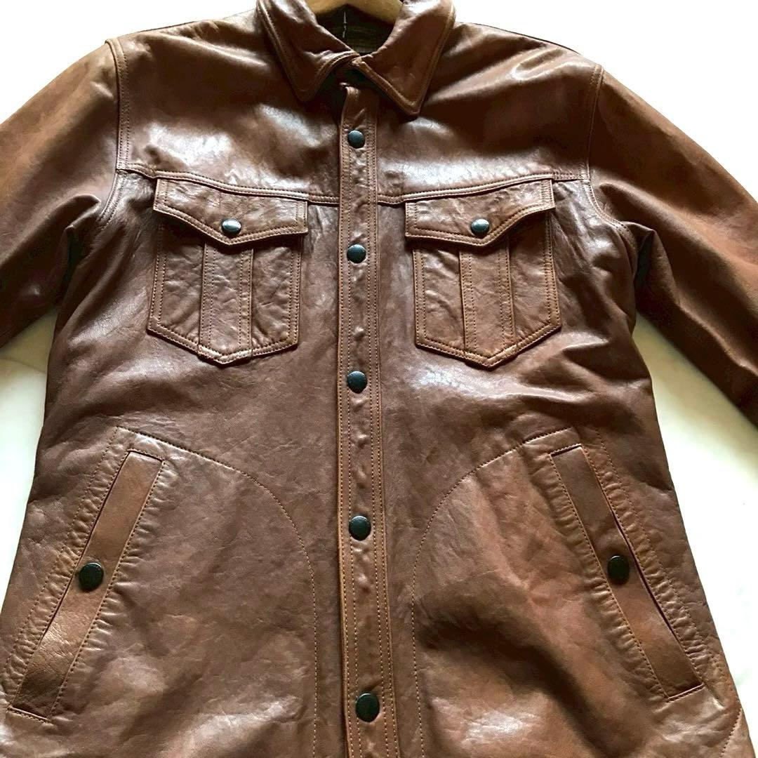 美品✨バーバリーブラックレーベル レザージャケット チェック 羊革