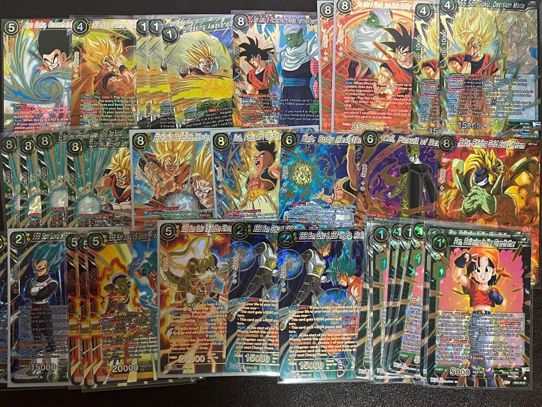 ドラゴンボールカード　英語　35枚　まとめ売り　悟空　ベジータなど SR SPR ドラゴンボールカード 英語 35枚 まとめ売り 悟空 ベジータなど SR SPR