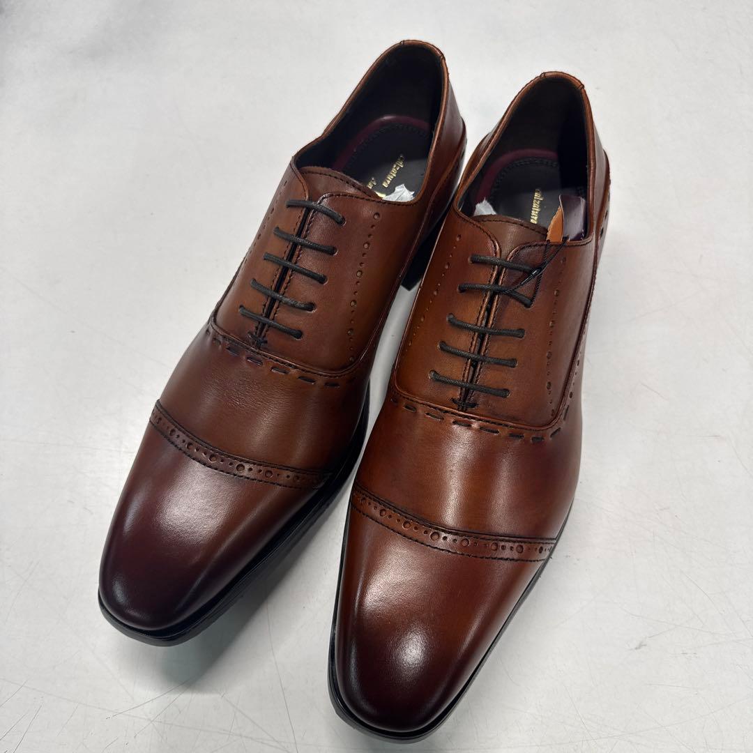 マドラスブラウン ドレスシューズ ストレートチップ - メルカリ