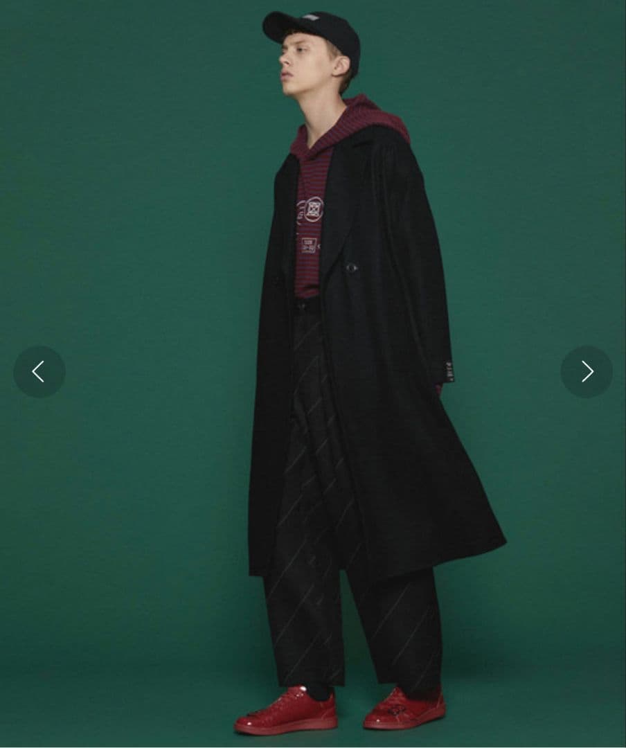 美品✨️限定モデル SHAREEF　MELTON LONG COAT ブラック SHAREEF（シャリーフ）の「NEP MELTON LONG COAT（チェスターコート