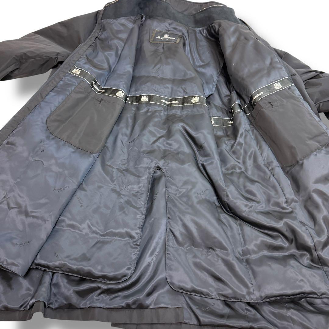 希少3L 美品 1815 アクアスキュータム ダウンライナー ステンカラー