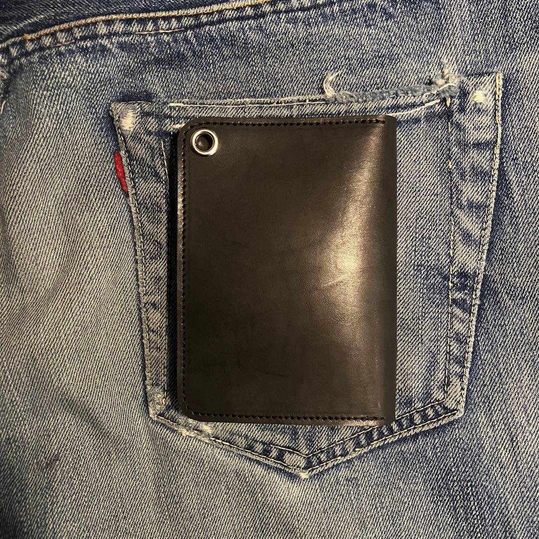 お札が折れない！ミドルトラッカーウォレット アポロコンチョ シルバー