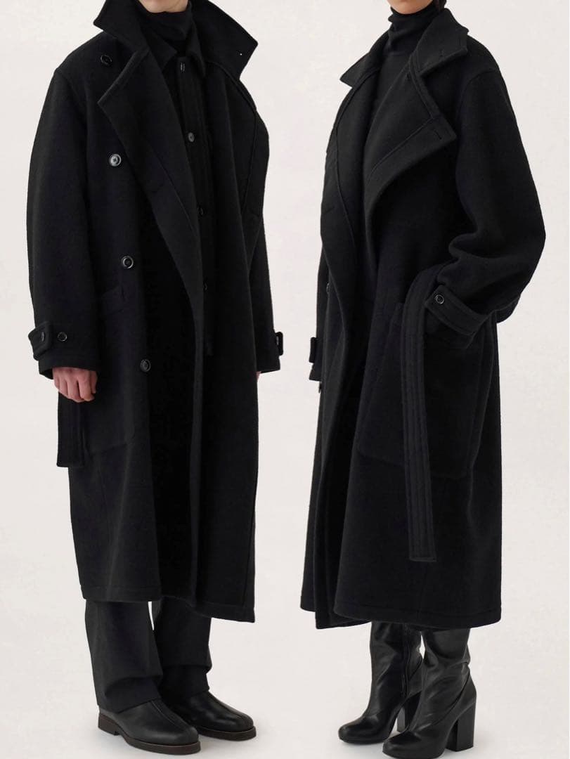 LEMAIRE WRAP COAT BLACK CO184 LF615 - メルカリ