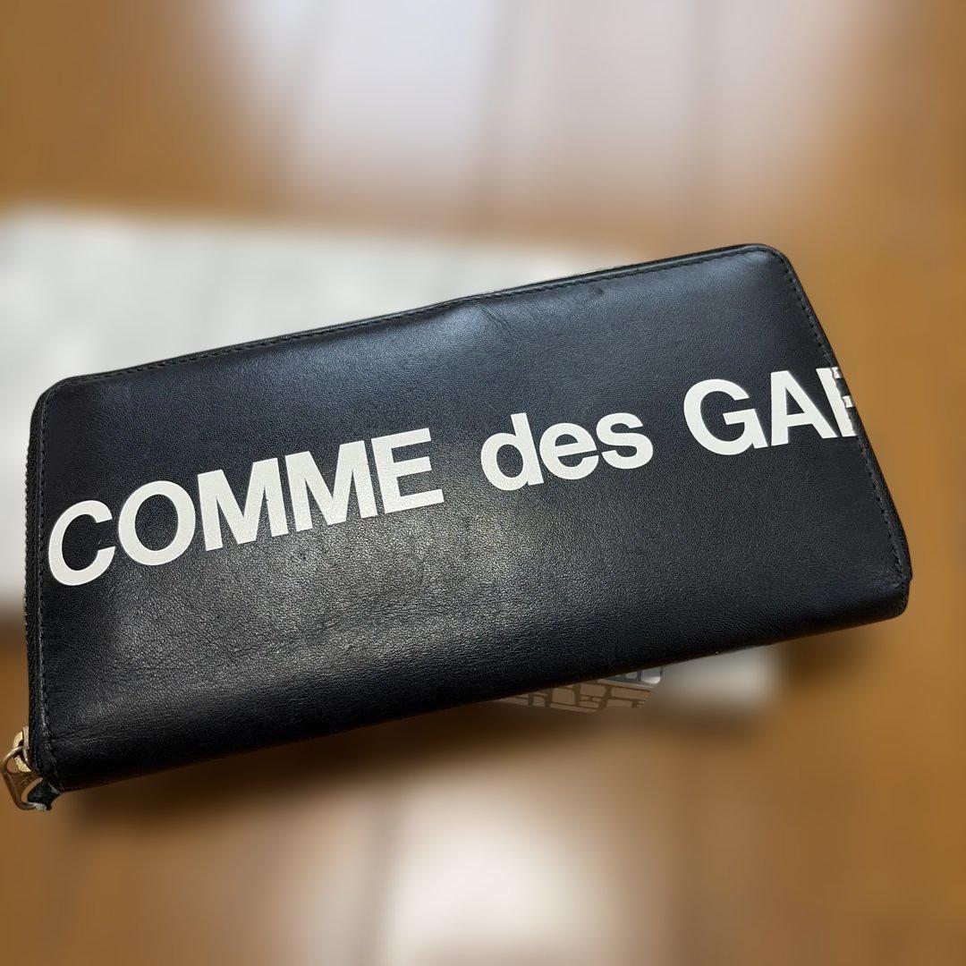 COMME des GARÇONS ロゴ長財布　スペイン製レザー　ブラック コムデギャルソン COMME des GARCONS 長財布 財布 ウォレット サイフ