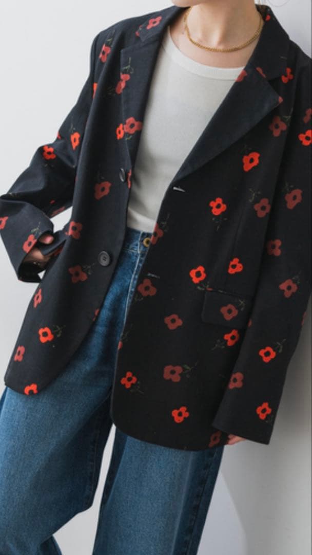 スピックアンドスパン　樋口かほり　コラボジャケット　サイズ38 ℍ𝕚𝕘𝕦𝕔𝕙𝕚 𝕜𝕒𝕠𝕣𝕚 × 𝕊𝕡𝕚𝕔𝕜 & 𝕊𝕡𝕒𝕟 𝕊𝕡𝕖𝕔𝕚𝕒𝕝