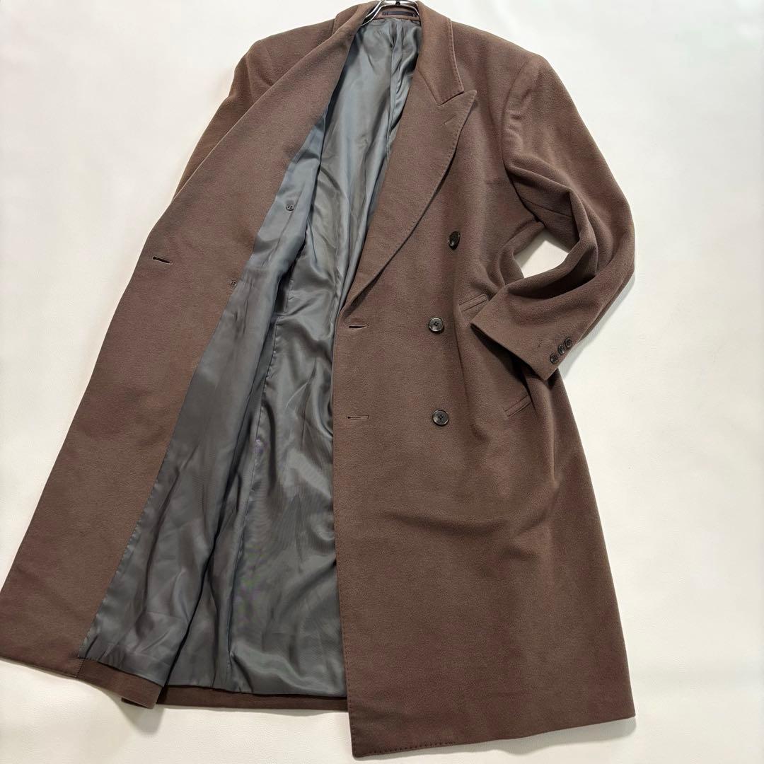 美品[カシミヤ100% 着丈115cm]ダブルチェスターコート L Cerezo - メルカリ