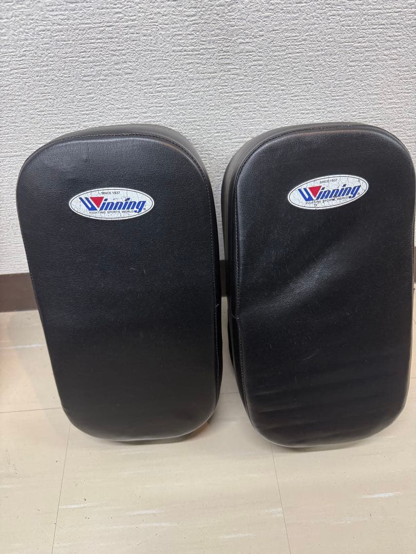 Winning キックミット 2個セット 黒 ZELDNER（ゼルドナー） キックミット 空手 ミット パンチミット 2個