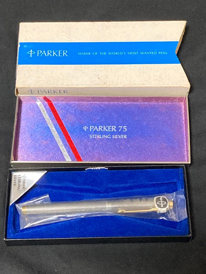 PARKER 75 スターリングシルバー Parker 75 Cisele Sterling Silver Fountain Pen M MINT FREE SHIPPING