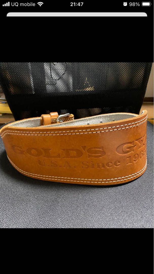 GOLD’S GYM レザーベルト Sサイズ g3322-1.jpg
