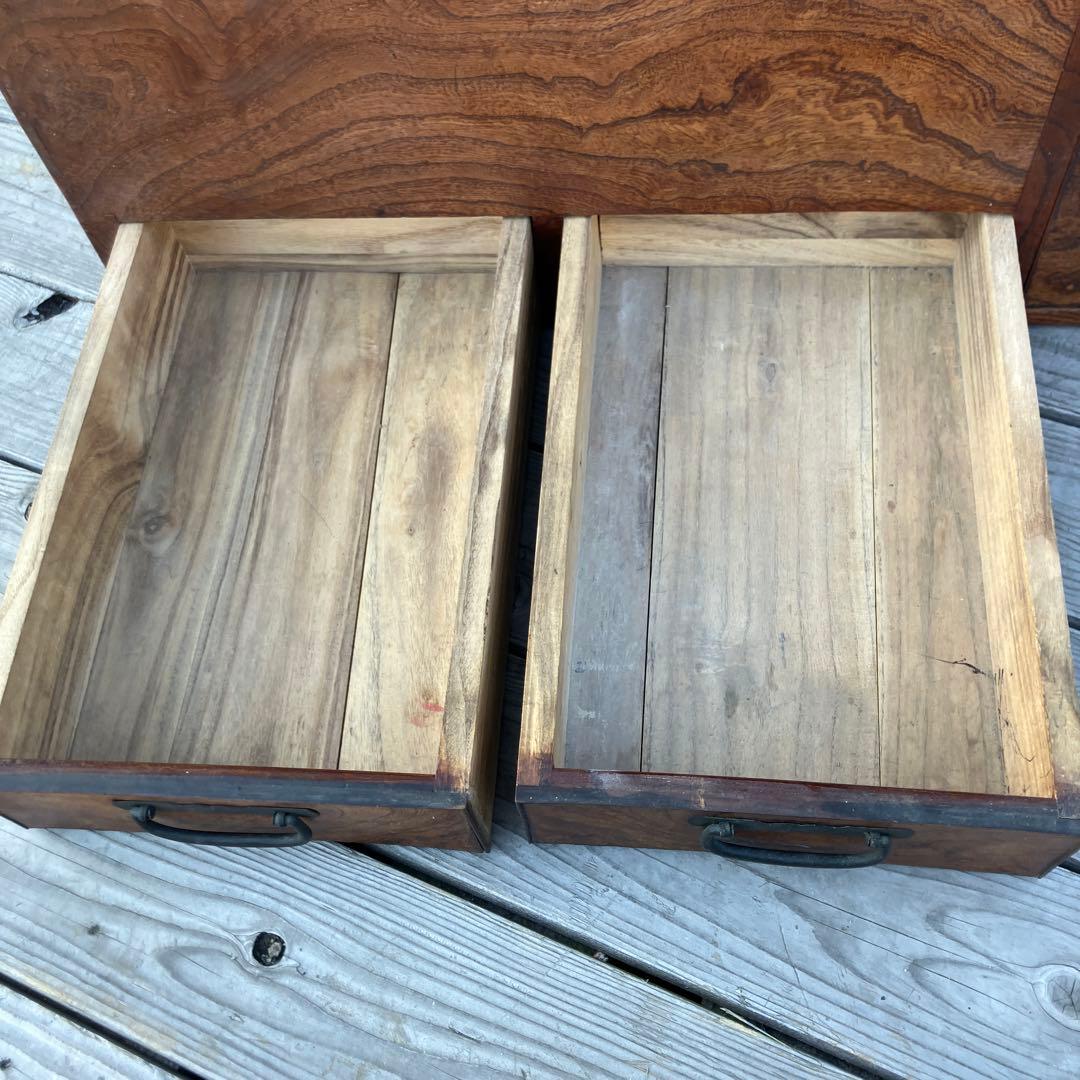 昭和レトロ 木製 長火鉢 5杯 引き出し収納付き 火鉢 囲炉裏 古家具