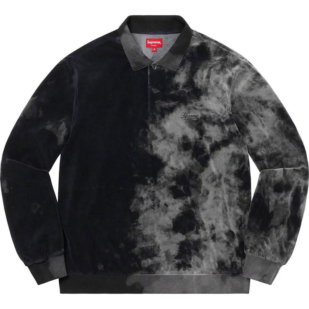 トップス supreme bleached velour L/S polo black Bleached Velour L/S Polo - SupremeCommunity