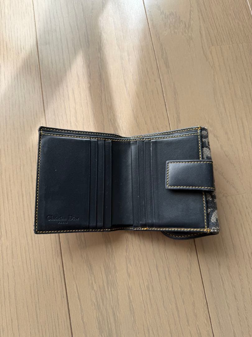 Dior 二つ折り財布 モノグラム柄 グレー系 正規