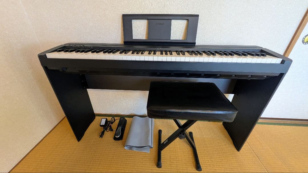 YAMAHA 電子ピアノ P-45B フルセット スタンド・イス・ペダル付完動品 YAMAHA 電子ピアノ P-45B フルセット スタンド・イス・ペダル付完動品