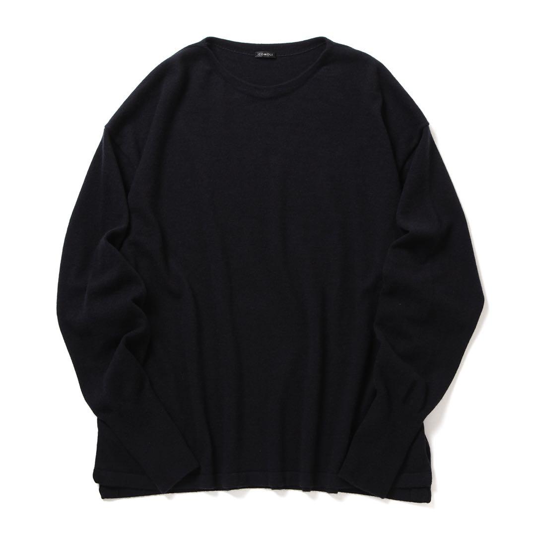 COMOLI カシミヤ コモリ ニット ネイビー A03-06012 FREE - メルカリ