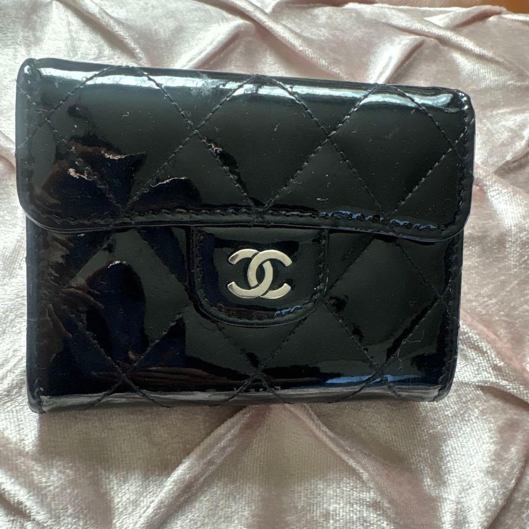 CHANEL パテント ケース ミニウォレット ブラック 楽天市場】【財布】CHANEL シャネル ココマーク チェーンウォレット