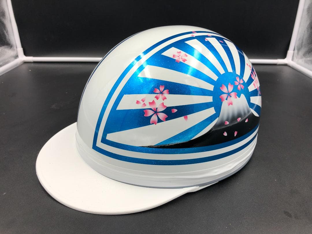 コルク半　カスタム　富士日章　三つボタン　ホワイトブルーラメ　桜　高級クリヤ Yahoo!オークション - コルク半 カスタム 富士日章 3つボタン ホワイト