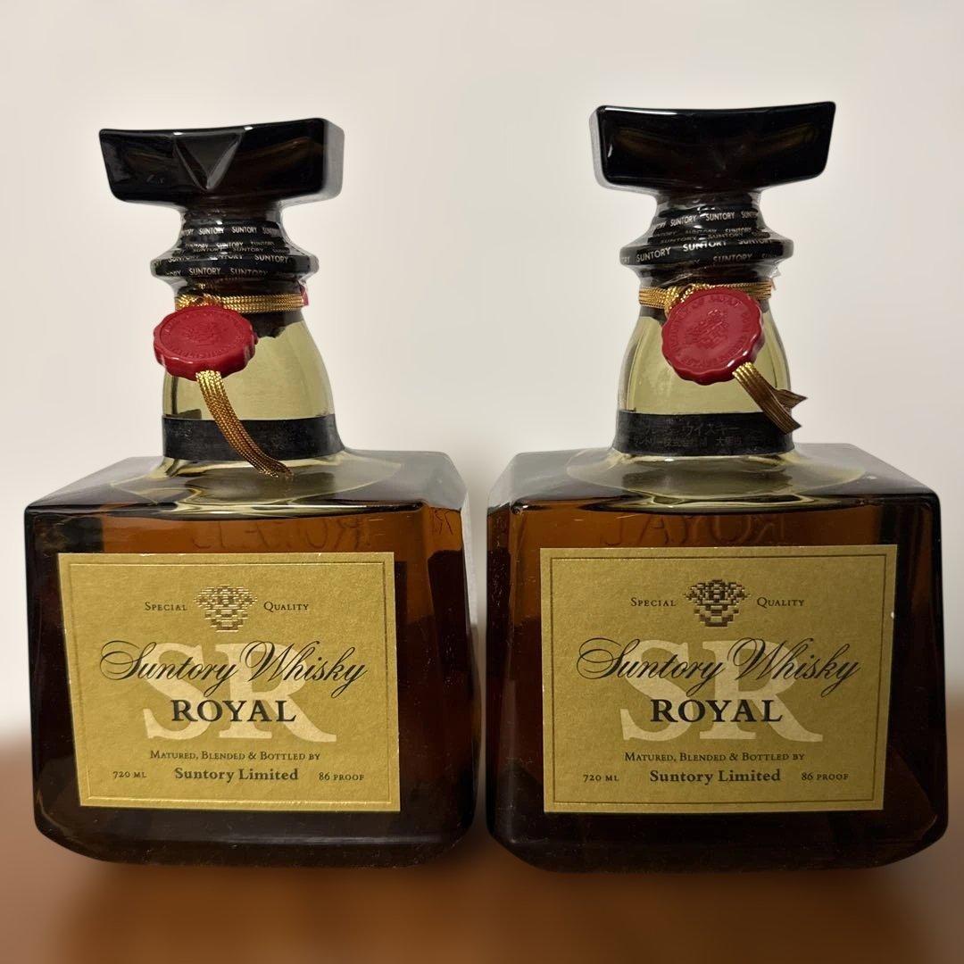 希少・山崎15年モルト】サントリー ローヤル SR 720ml 2本ギフト箱付
