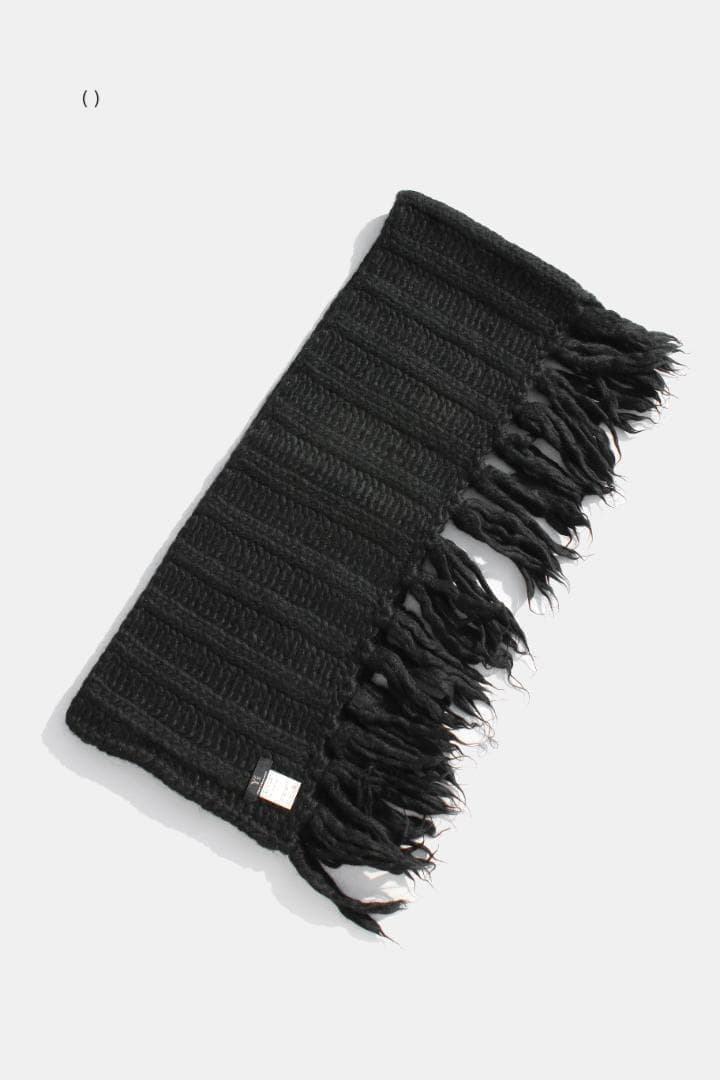 Y's ワイズ 大判スカーフ Yohji Yamamoto 黒 ヨウジヤマモト Y's for men23-24 Autumn/Winter Collection | Yohji Yamamoto (ヨウジ