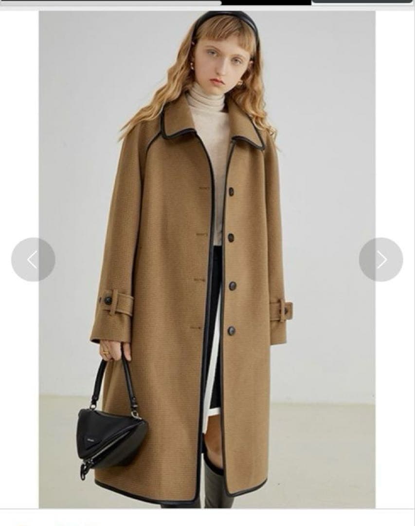 Fano Studios レザーパイピング ロングコート - メルカリ