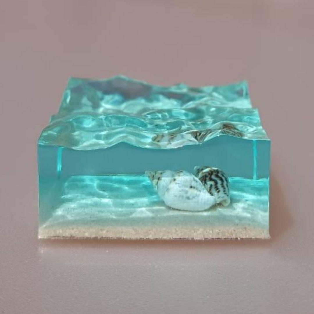 海のかけら No.1855 】エポキシレジン オーシャンアート レジンアート