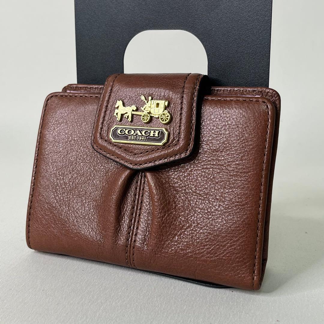 90s/OLD COACH/オールドコーチ/二つ折り財布/馬車ロゴ/本革 90s OLD COACH オールドコーチ 二つ折り財布 ネイビー 本革 レザー