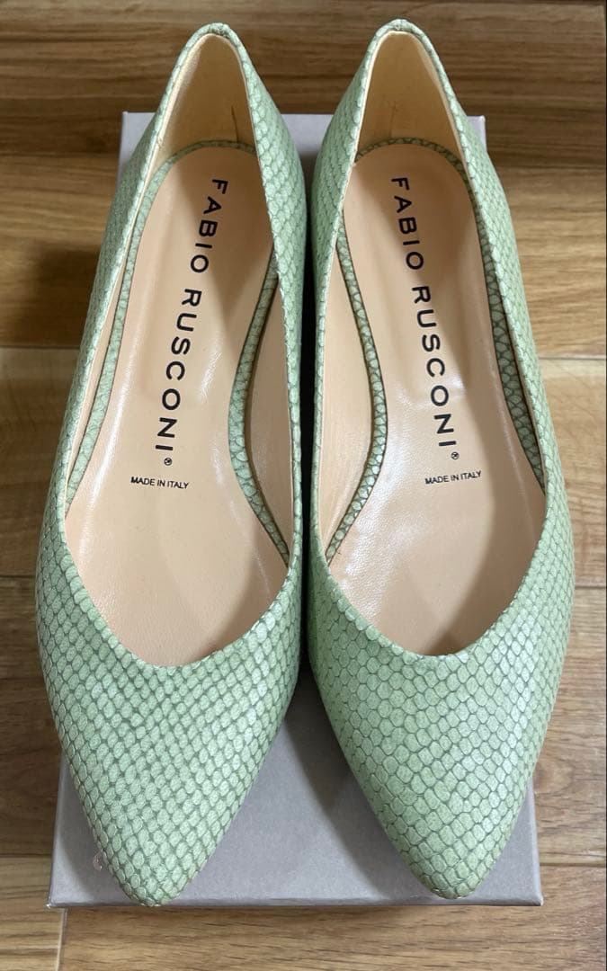 FABIO RUSCONI ファビオルスコーニ　パンプス　グリーン　39 FABIO RUSCONI（ファビオルスコーニ） パンプス 「FABIO RUSCONI