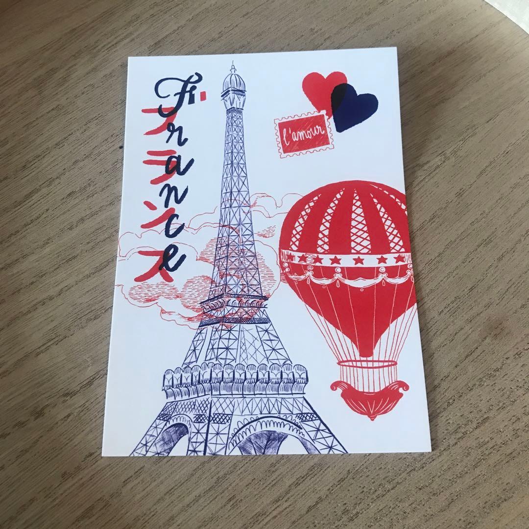フランス館 万博 パビリオン限定 スカーフとポストカードのセット