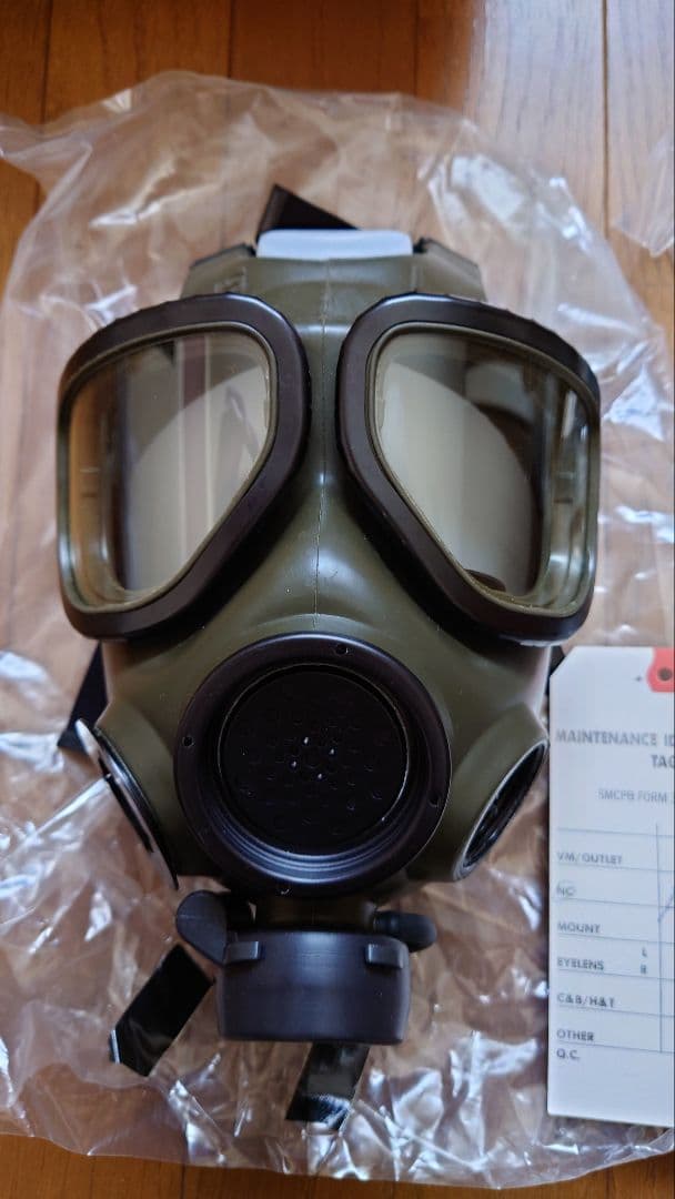 米軍M40ガスマスク 実物 未使用品 ダンボール箱入りセット 米軍実物 M40 ガスマスク バッグ 本体 カバー セット LARGE 陸軍 海