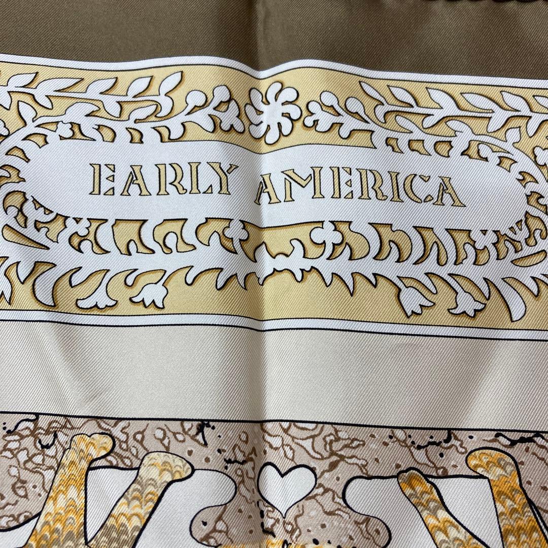 HERMES スカーフ カレ90 EARLY AMERICA 動物柄 茶系 - メルカリ
