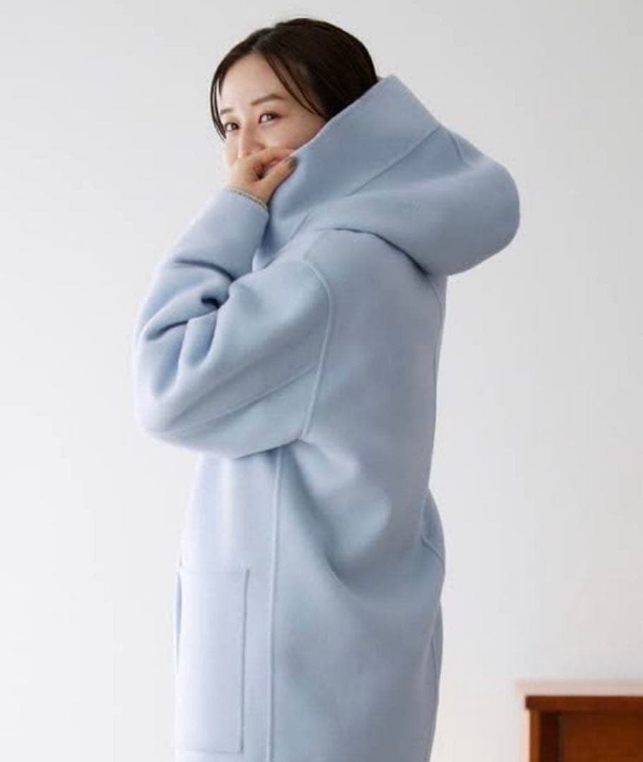 IENA イエナ スーパー160 ダブルフェイス フード コート　38 イエナ（IENA）/《追加2》スーパー160ダブルフェイス ショートコートの