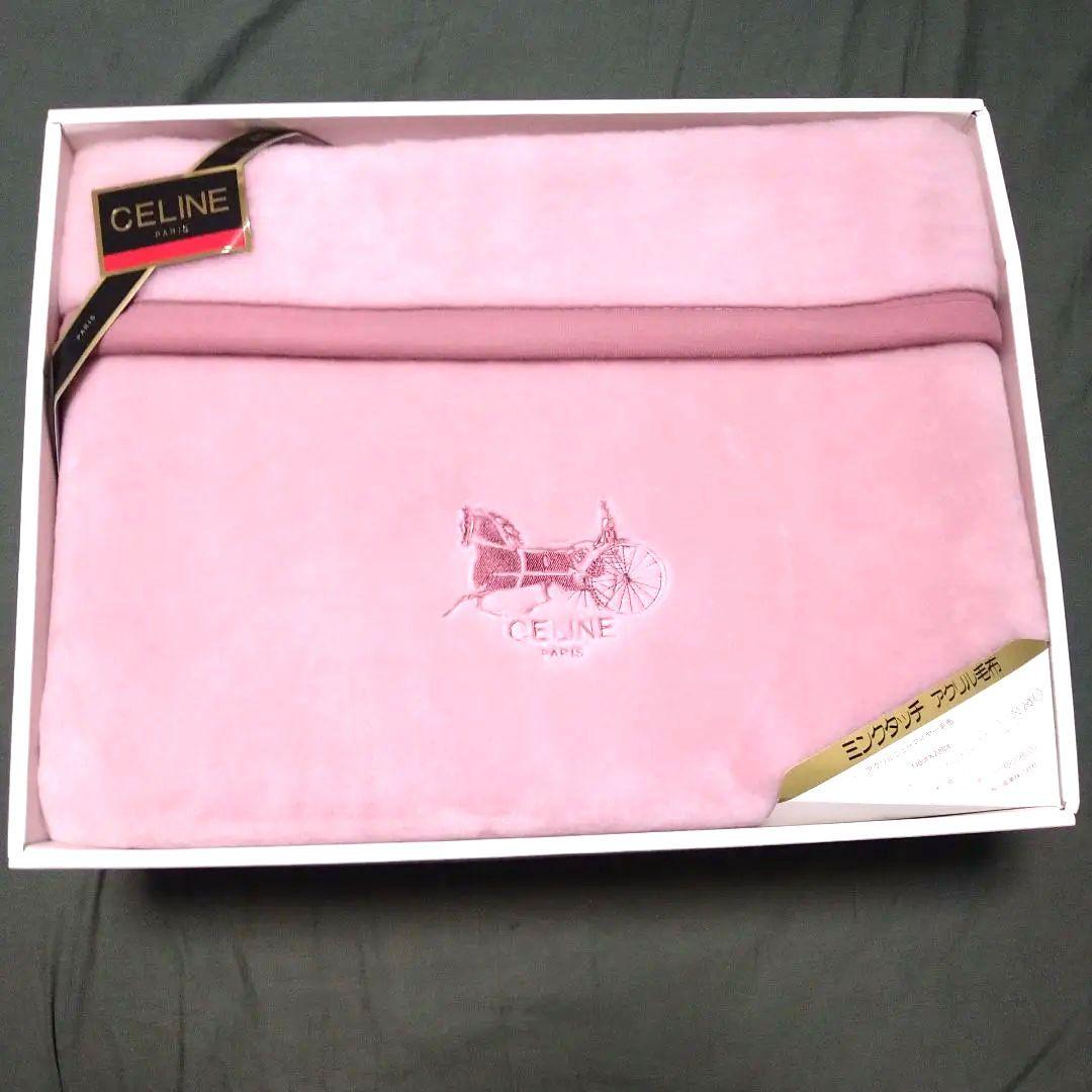 CELINE ピンク ミンクタッチ　アクリル毛布 未使用】CELINEセリーヌ ウール混毛布 140×200cm ピンク｜Yahoo!フリマ