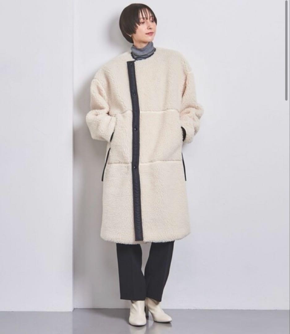 ハイク HYKE ボア ロングコート サイズ1 ホワイト - メルカリ