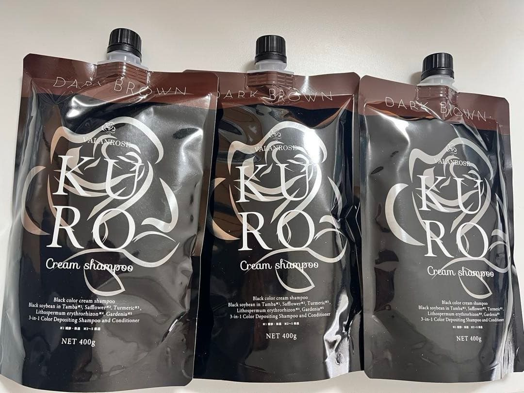 バランローズ　kuroダークブラウン クリームシャンプー （3個まとめて） KUROクリームシャンプー | VALANROSE(バランローズ)【公式】