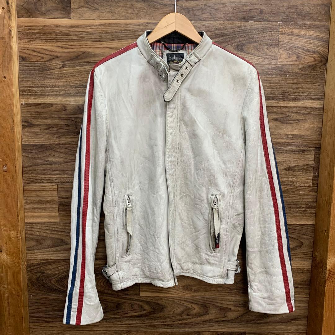 中古 SCHOTT CLASSIC RACER JACKET Rose Schott by Schott NYC Women's Leather Motorcycle Biker Racing