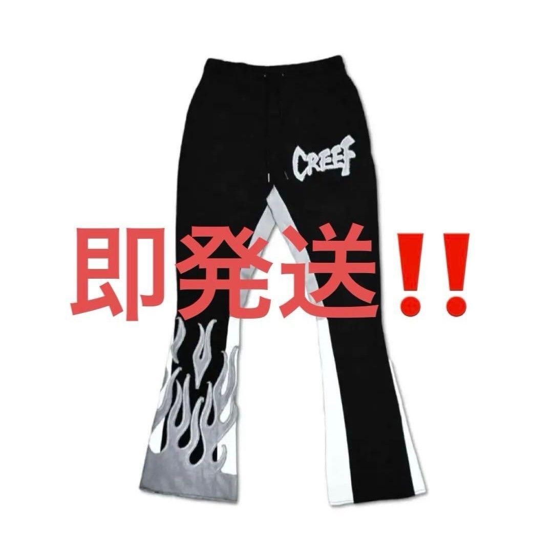 新品未使用 CREEF フレイムデザイン フレアパンツ ブラックMサイズ