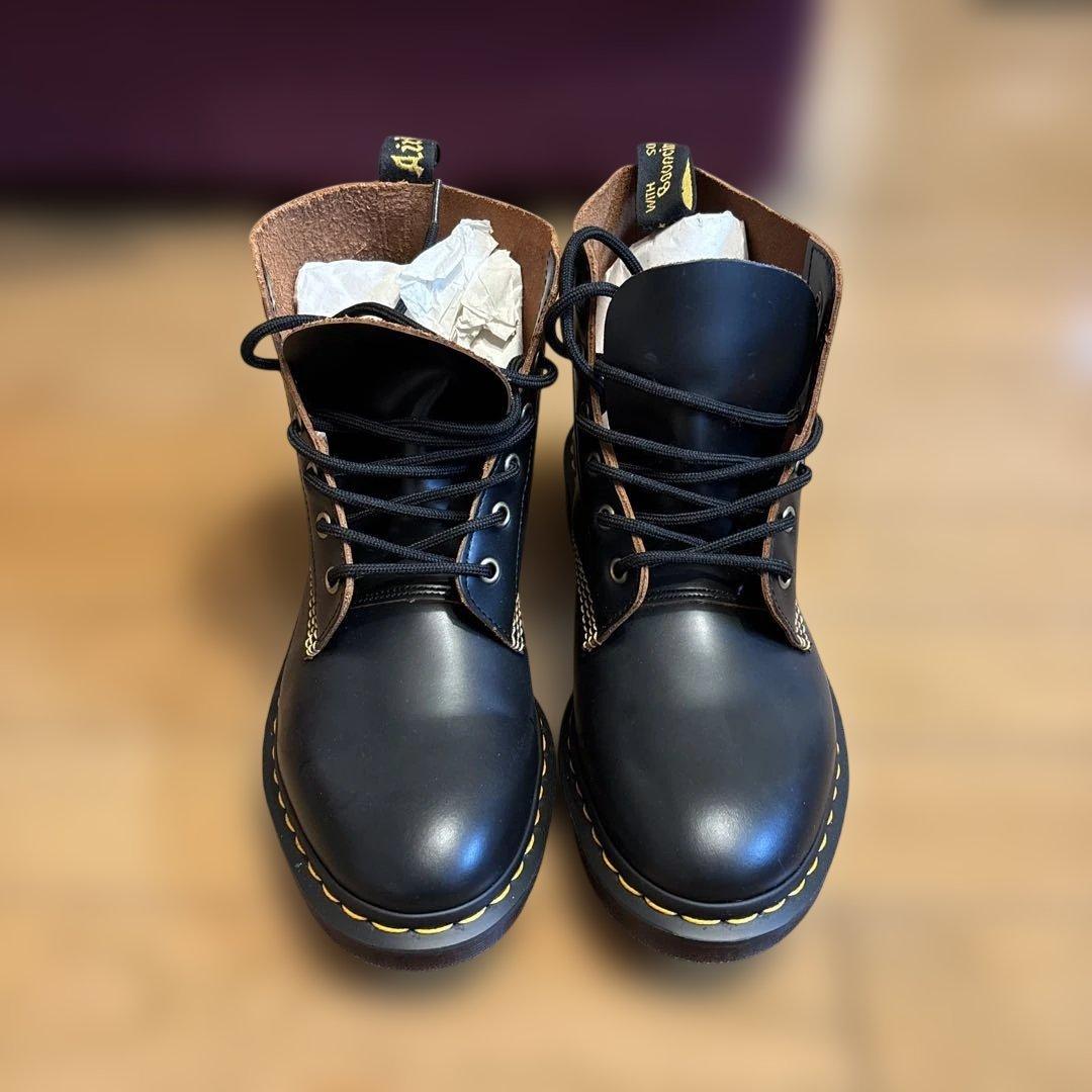 新品　Dr. Martens 101 ARCHIVE UK9 Dr Martens Arc 101 Archive 6 Eye Black Ankle Boots UK11 US12 EU46
