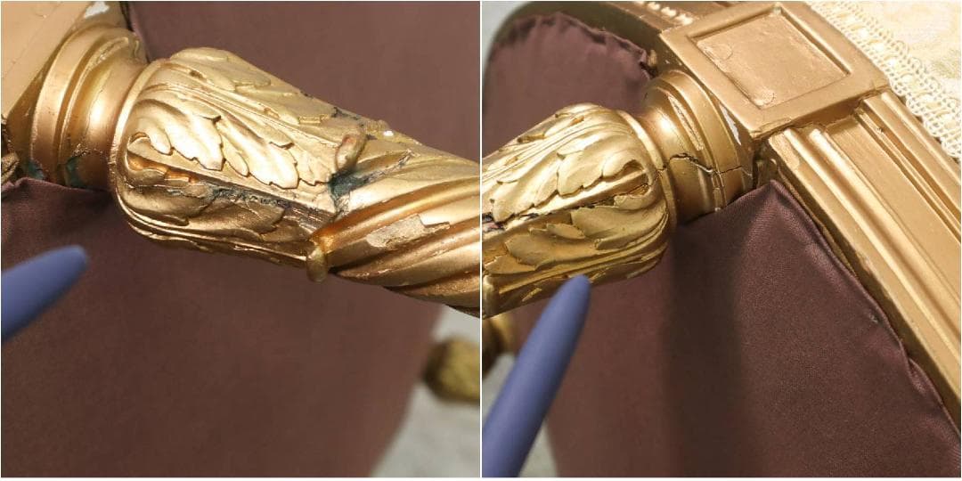 値下西武百貨店 フランス 19世紀 ルイ16世様式木彫アームチェア