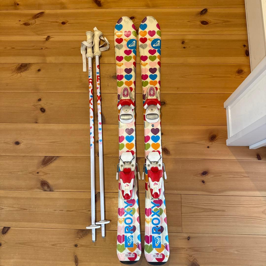 ROXY子供用スキー3点セット■板100 ロシニョール(ROSSIGNOL) ジュニアスキー板 3点セット HERO JR 100-130
