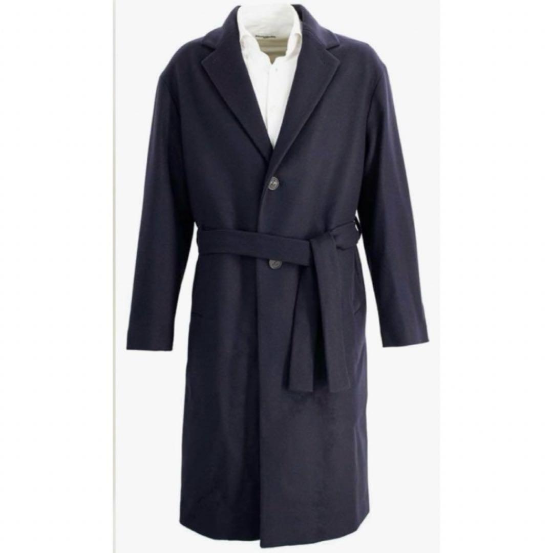 美品 hevo 48 L ネイビー ベルテッドコート 48 メンズビギ別注 SALE】hevo 別注 BRINDISI ベルテッドコート｜ビームス 熊本｜BEAMS