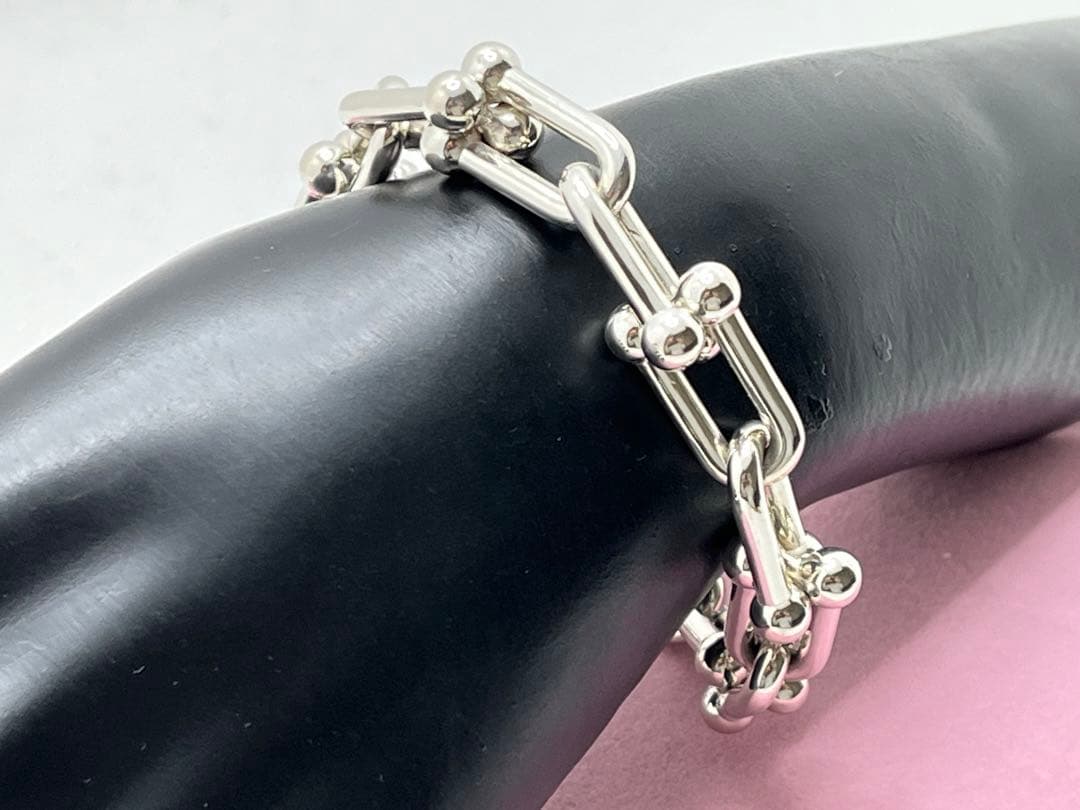 g957 希少ティファニー ハードウェア ラージ リンク ブレスレット 16