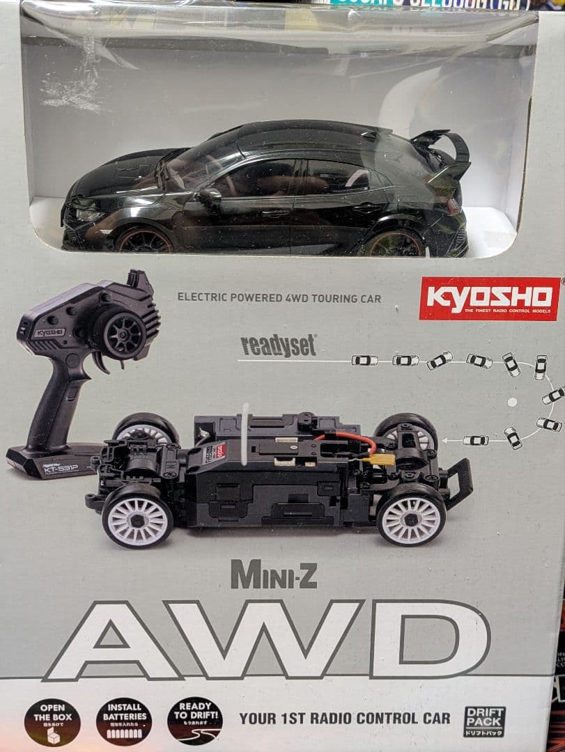 京商　ミニッツ　AWD　 ホンダ　シビック　TypeR クリスタルブラックパール Amazon.co.jp: 京商 ミニッツAWD Honda シビック タイプR クリスタル