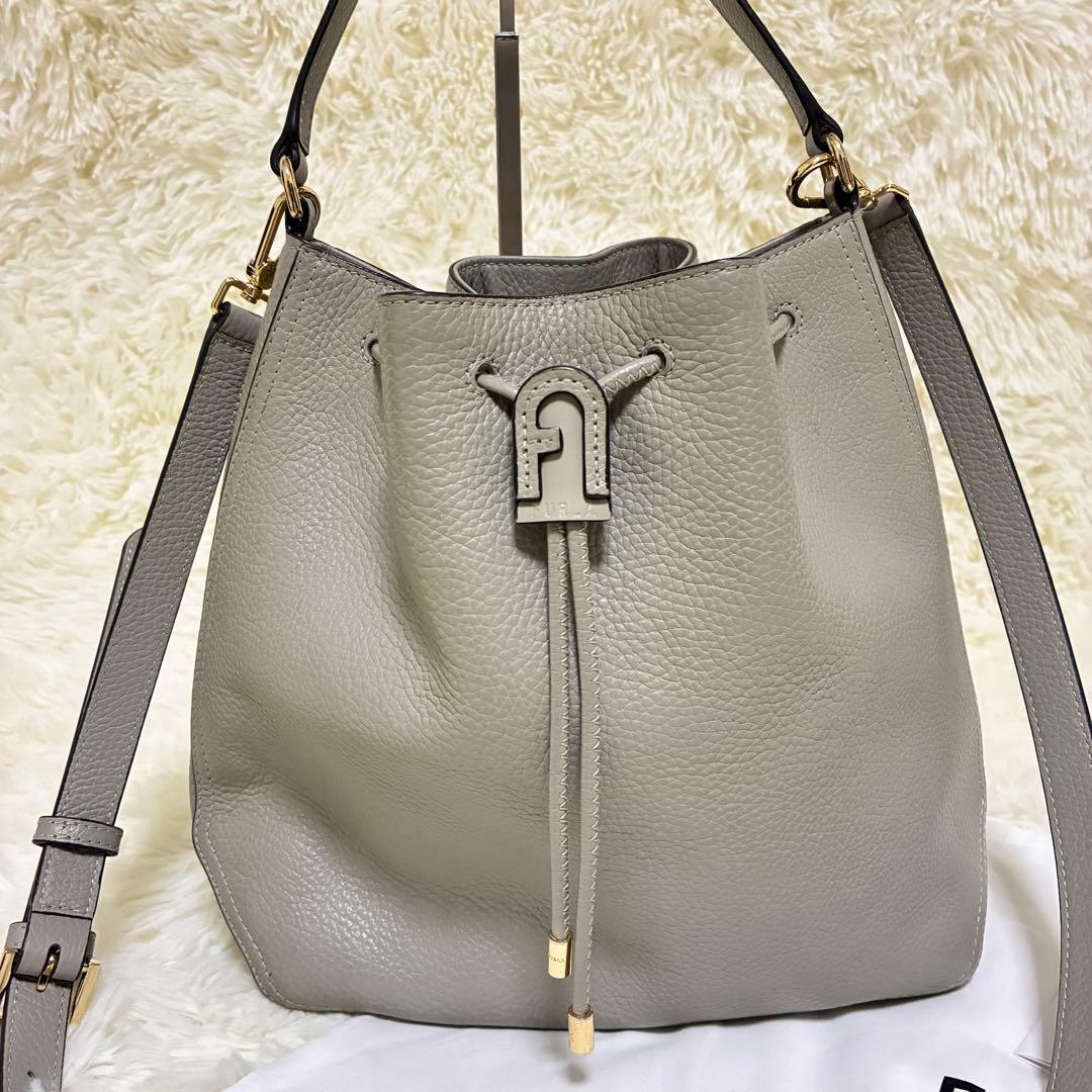 極美品✨フルラ アテナ バケット バッグ ショルダー 2way 保存袋