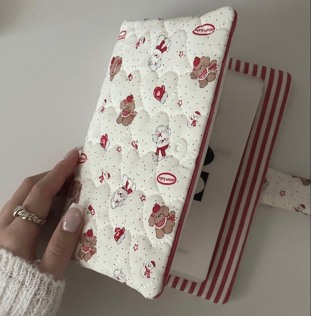 韓国 バインダー リフィル ストライプ 赤 ハート わんちゃん 家計管理