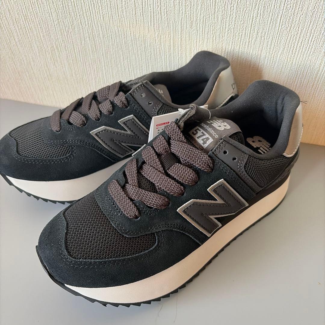 【新品未使用】ニューバランス スニーカー WL574Z ブラック 24.5cm