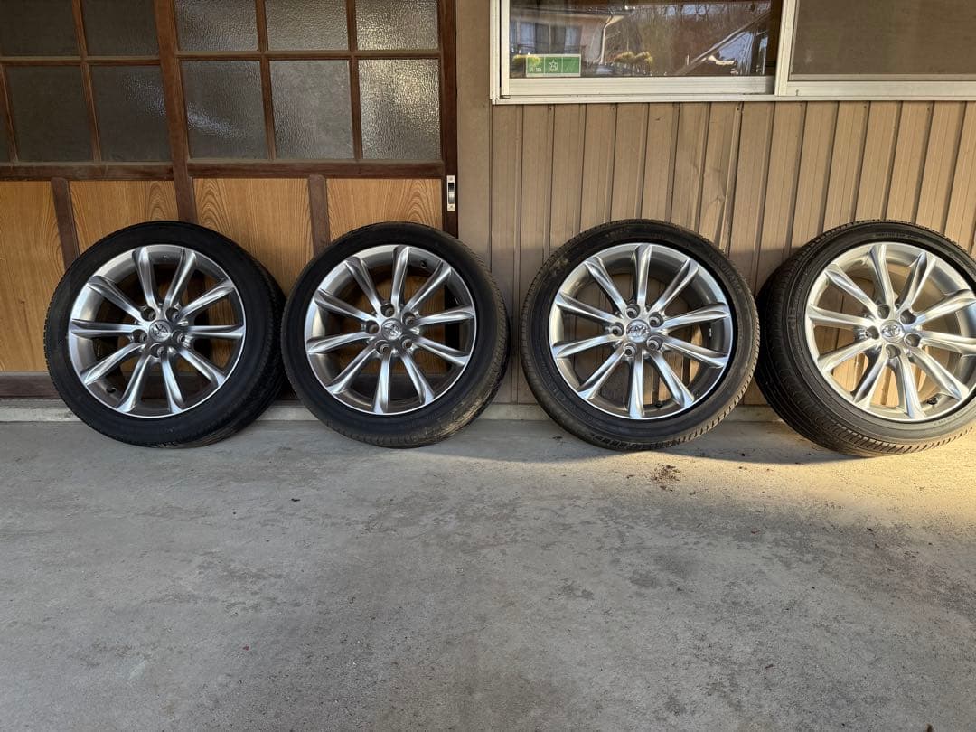 トヨタ マークX 18インチ ホイールセット トヨタ マークX GRX130 〜 ホイール 18インチ 8J +45 やや傷あり