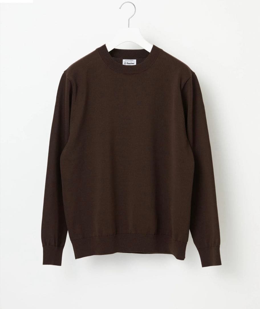 【極美品】Yonetomi シーアイランドコットン セーター ブラウン　サイズ3 Yonetomi NEW BASIC YONETOMI NEW BASIC（ヨネトミニューベーシック
