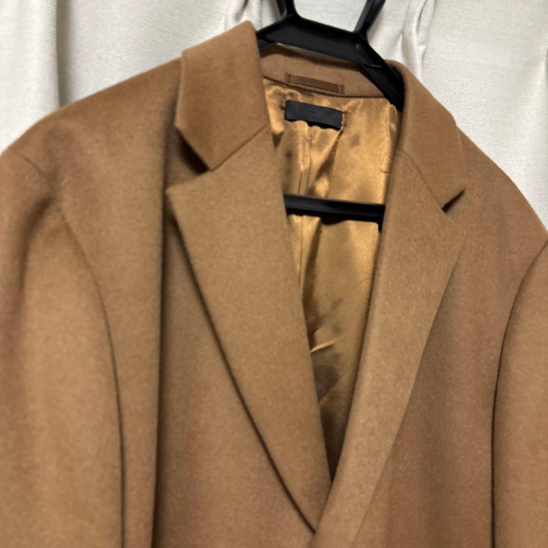 新品未使用品 UNIQLO チェスターコート カシミア混 キャメル 希少